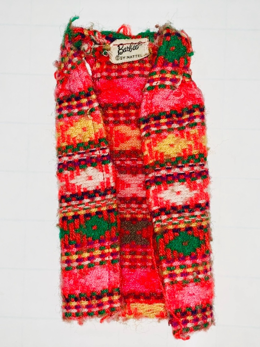 Vintage Barbie #3432 In Stitches Vest 1971 1972 Mattel Tagged Mod Era